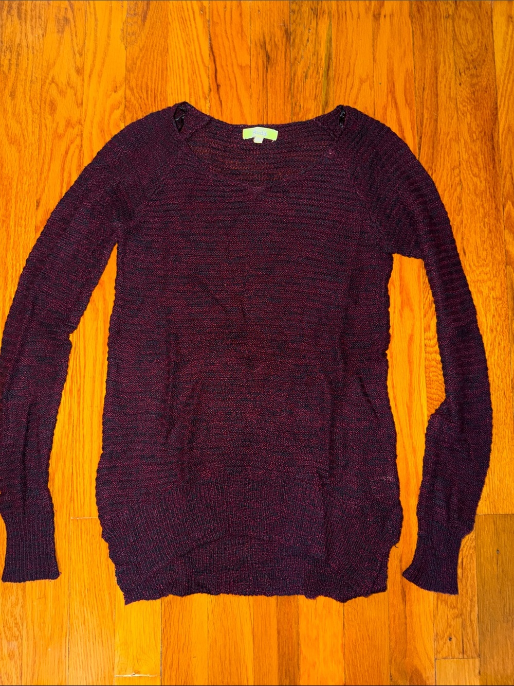 Mudd Women’s Crewneck Sweater in Dark Red